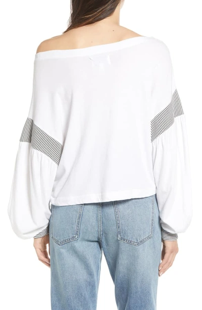 Shop Current Elliott The Two Step Boat Neck Top In Sugar