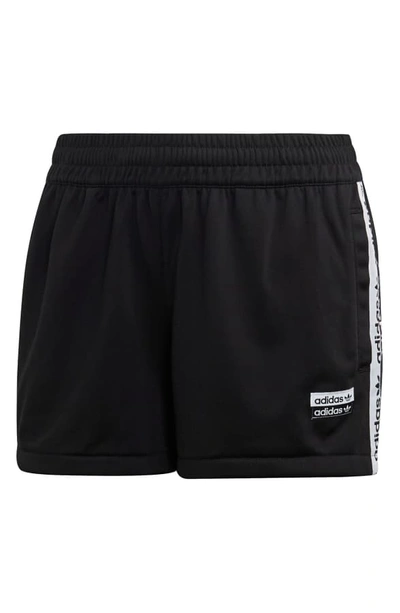 Shop Adidas Originals Logo Tape Shorts In Black