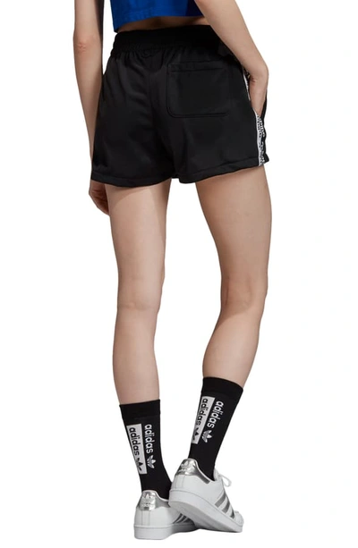 Shop Adidas Originals Logo Tape Shorts In Black