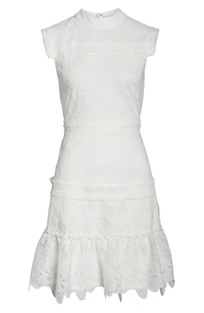 Shop Julia Jordan Lace & Embroidery Sheath Dress In Ivory