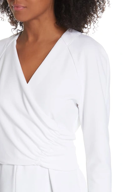 Shop Tibi Structured Crepe Blouse In White