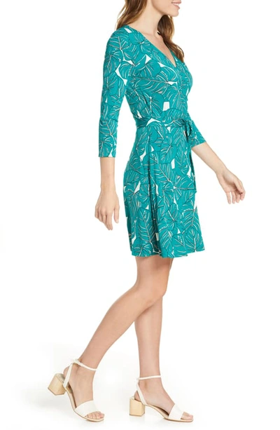 Shop Leota Print Jersey Faux Wrap Dress In Rainforest