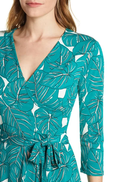 Shop Leota Print Jersey Faux Wrap Dress In Rainforest