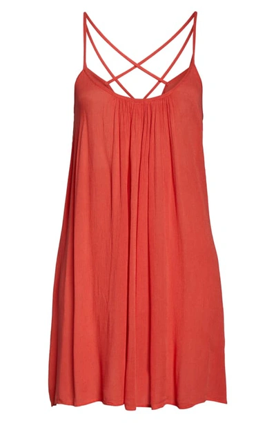 Shop Elan Cover-up Slipdress In Coral