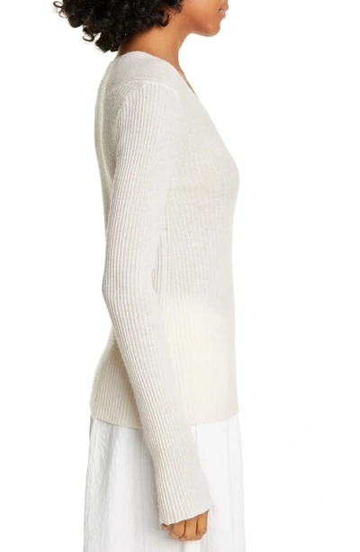 Shop Vince Ribbed Wool & Cashmere Sweater In Chiffon