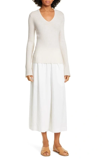 Shop Vince Ribbed Wool & Cashmere Sweater In Chiffon