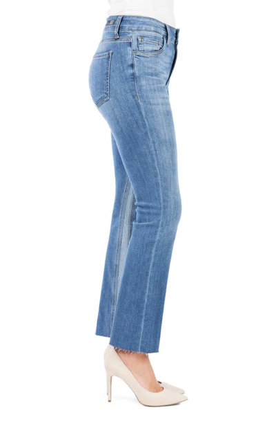 Shop Kut From The Kloth Kelsey High Waist Raw Hem Ankle Flare Jeans In Produce W/mediu