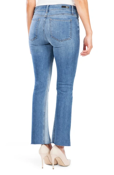 Shop Kut From The Kloth Kelsey High Waist Raw Hem Ankle Flare Jeans In Produce W/mediu
