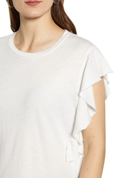 Shop Allsaints Darno Cotton Blend Tee In Smog White