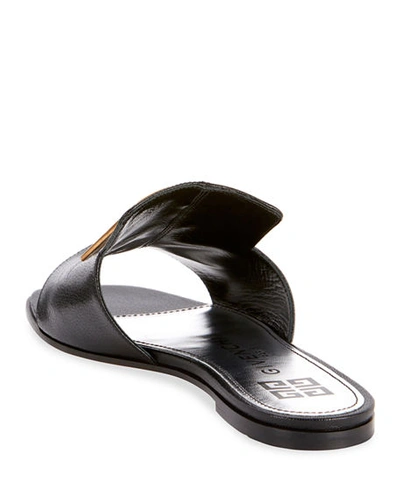 Shop Givenchy 4g Flat Slide Mules In Black