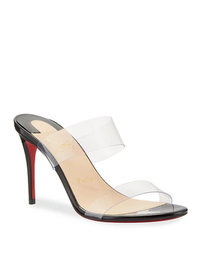 Shop Christian Louboutin Just Nothing Illusion Red Sole Sandals In Black