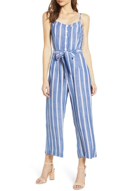 Shop Rails Harper Tie Waist Crop Jumpsuit In Sardegna Stripe