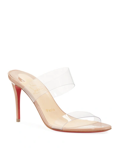 Shop Christian Louboutin Just Nothing Illusion Red Sole Sandals In Nude