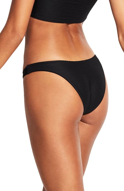 Shop Seafolly High-cut Bikini Bottoms In Black