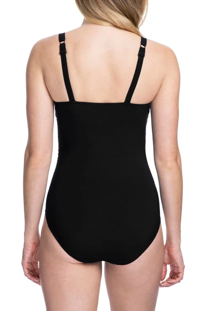 Shop Profile By Gottex D-cup Sweetheart Neck One-piece Swimsuit In Black