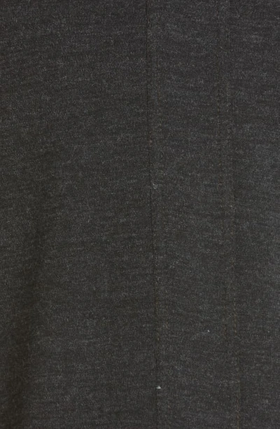 Shop Givenchy Zip Front Melange Wool Jersey Skirt In Dark Gray