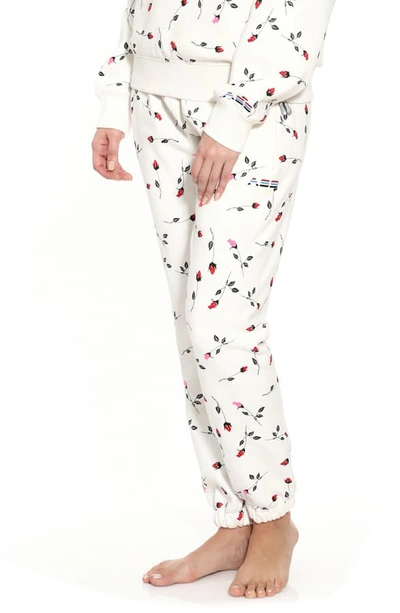 Shop Adam Selman Rose Print Unisex Sweatpants In White Rose