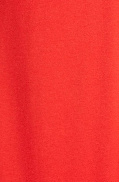 Shop Zero + Maria Cornejo Miu Cold Shoulder Sim Jersey Maxi Dress In Cherry