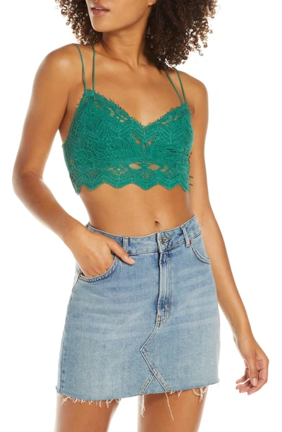 Shop Free People Intimately Fp Ilektra Lace Bralette In Green