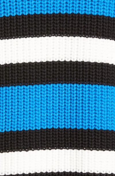 Shop A.l.c Matthews Stripe Sweater In Azure/ White/ Black