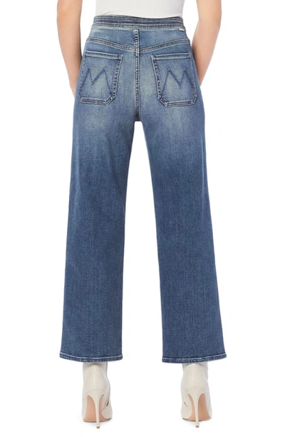 Shop Mother The Tie Patch Rambler Ankle Wide Leg Jeans In Hop On Hop Off