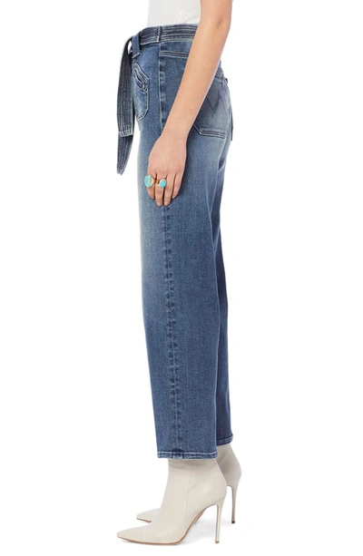 Shop Mother The Tie Patch Rambler Ankle Wide Leg Jeans In Hop On Hop Off