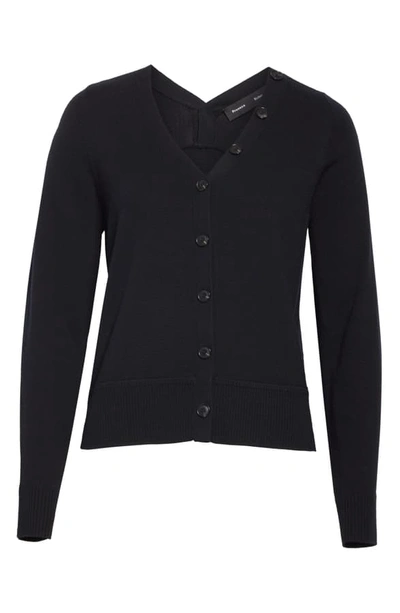 Shop Proenza Schouler Double V-neck Merino Wool Cardigan In Black