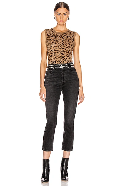 Shop Nili Lotan Muscle Tee In Whiskey Leopard Print