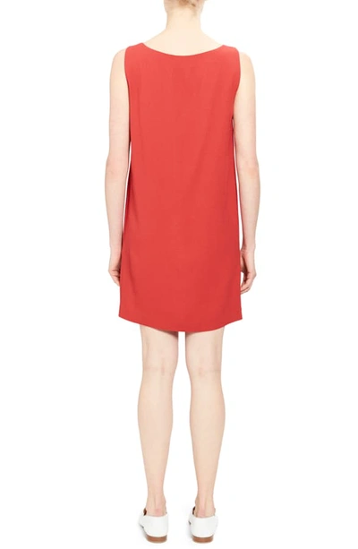 Shop Theory Rosina V-neck Shift Dress In Light Cranberry