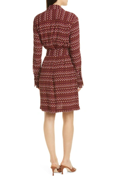 Shop Equipment Chansette Long Sleeve Print Shirtdress In Tawny Port Mult