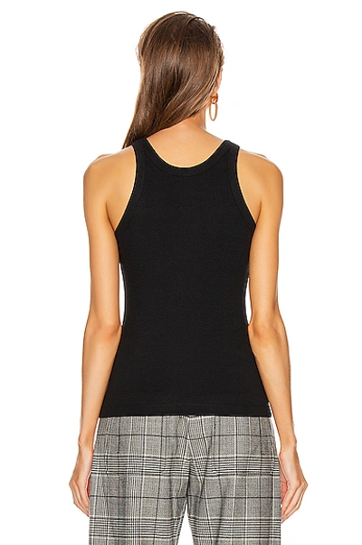 Totême Organic Cotton Blend Rib Tank Top In Black