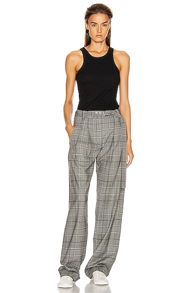 Totême Organic Cotton Blend Rib Tank Top In Black