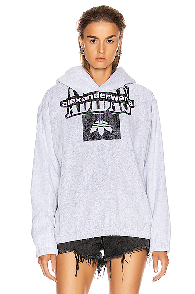 alexander wang adidas towel hoodie