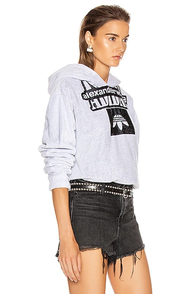 Shop Adidas Originals By Alexander Wang Adidas By Alexander Wang Towel Hoodie In Gray In White