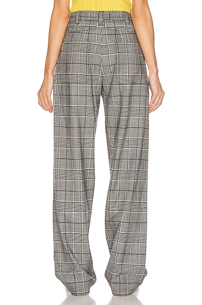 Shop Proenza Schouler Plaid Exaggerated Plaid Pant In Black,gray,plaid In Black & White