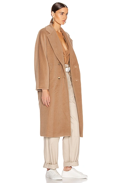 Max Mara Madame Wool And Cashmere Long Belted Coat In Camel