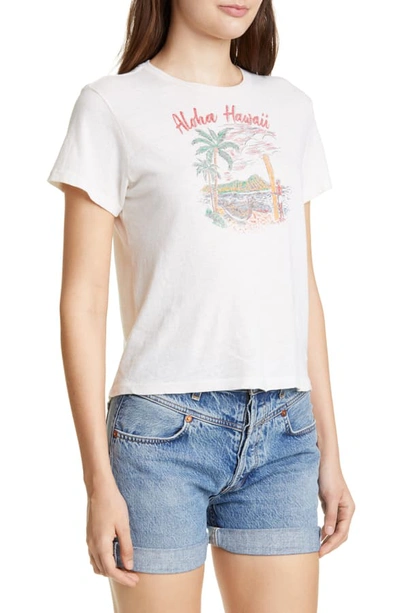 Shop Re/done Aloha Graphic Tee In Vintage White