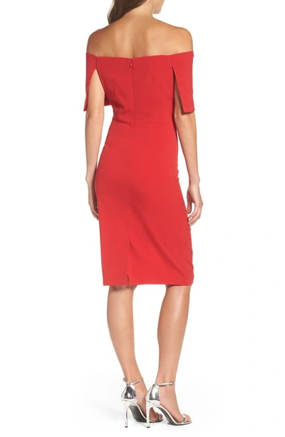 Shop Vince Camuto Popover Dress In Red