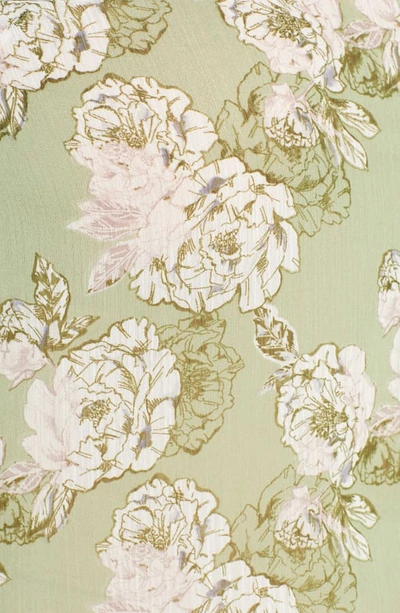 Kut From The Kloth Floral Print Blouse In Graysse Sage