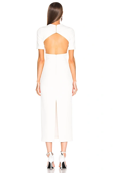 Shop Brandon Maxwell Backless Bustier Sheath Dress In Ivory