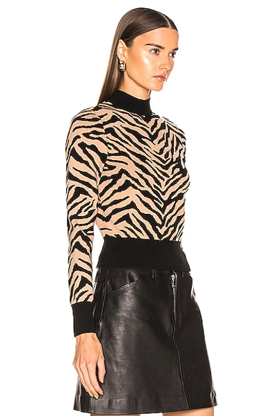 Shop A.l.c . Lola Sweater In Animal Print,black,neutral In Taupe & Black