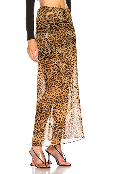 Shop Nili Lotan Ella Skirt In Animal Print,brown In Brown Leopard Print