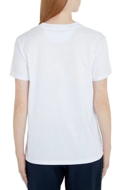 Shop Valentino Embroidered Heart Cotton Tee In A01-white/ Black