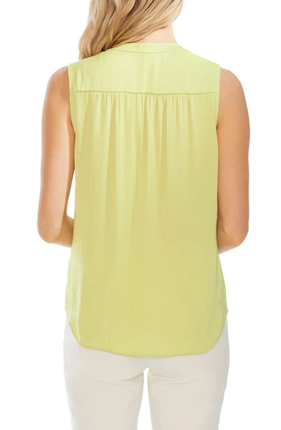 Shop Vince Camuto Rumpled Satin Blouse In Pale Green