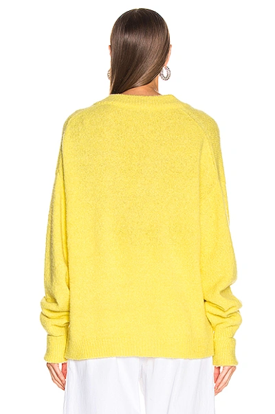 Shop Tibi V Neck Pullover Sweater In Yellow In Acid Yellow
