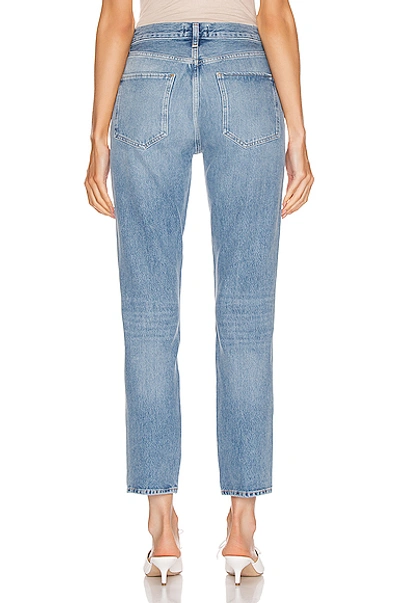 Shop Agolde Remy High Rise Straight In Denim Light In Collision