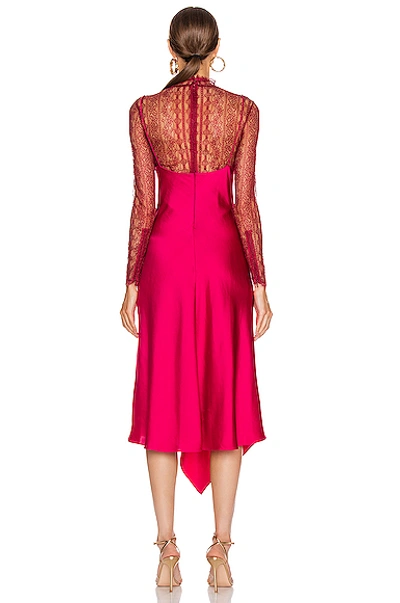 Shop Jonathan Simkhai Lace Overlay Dress In Siren Red