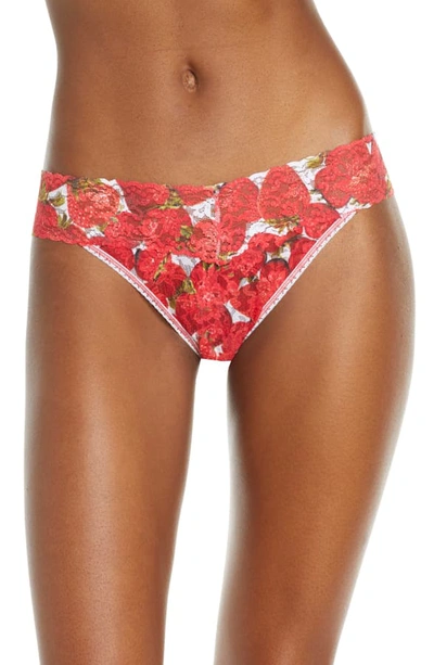 Shop Hanky Panky Strawberries Original Rise Thong In Red White
