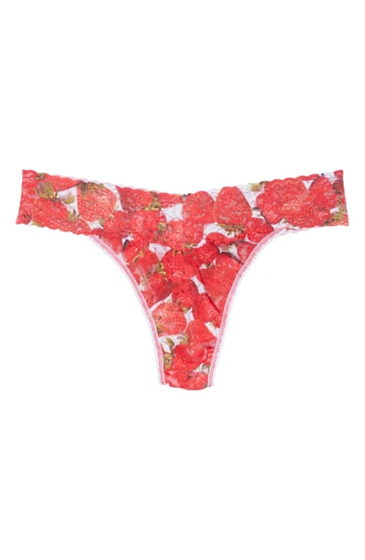 Shop Hanky Panky Strawberries Original Rise Thong In Red White
