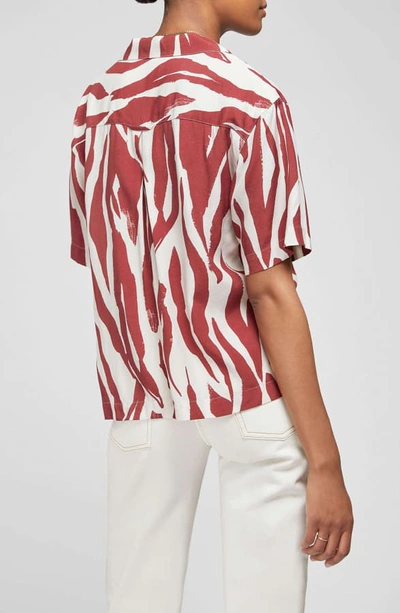 Shop Anine Bing Benji Shirt In Zebra